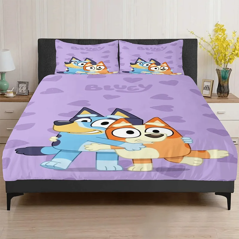 Bluey Purple Duvet Cover Set