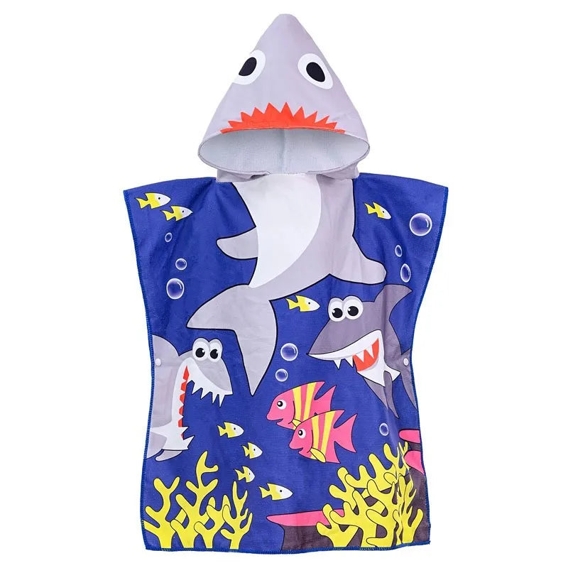Shark Hooded Beach Towel 0-8 Years