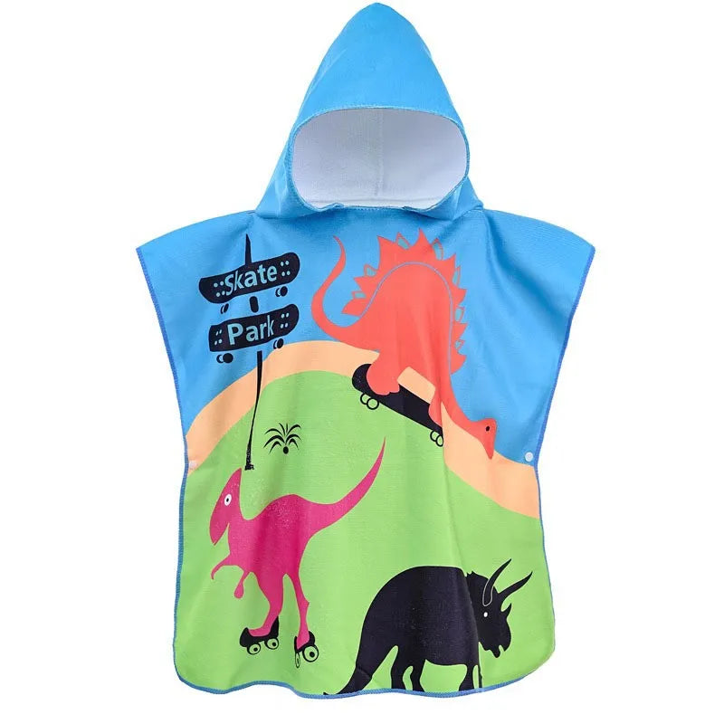 3 Dinos Hooded Beach Towel 0-8 Years