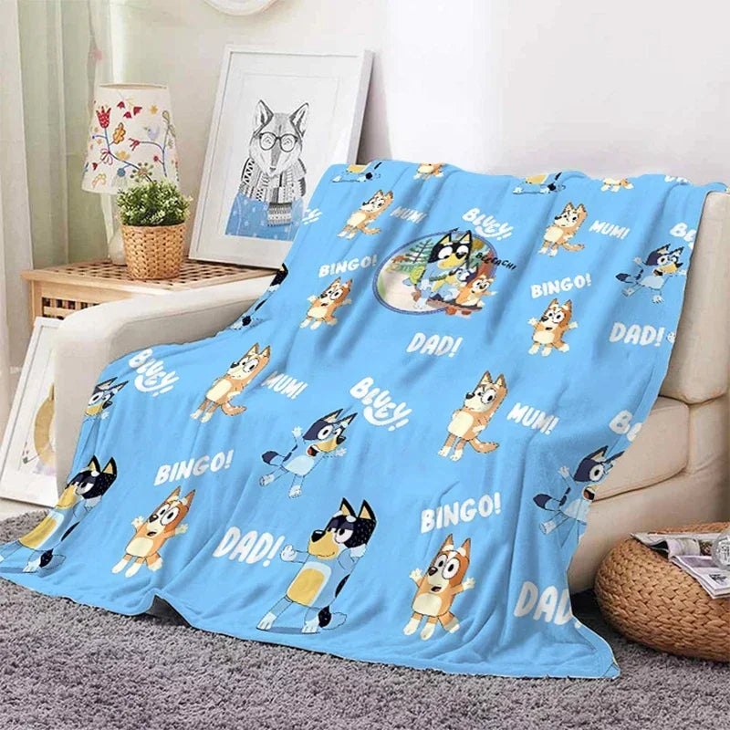 Blueys Plush Blanket Light Blue