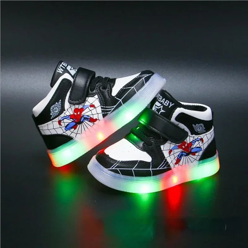 Kids Led Light Spiderman Shoes