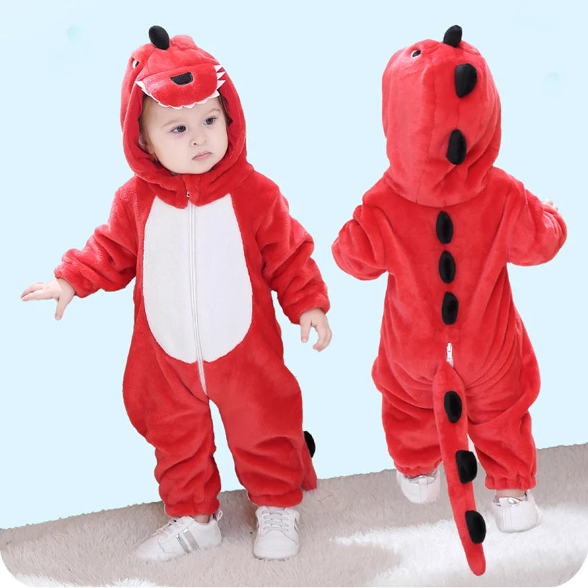 Kids Red Dinosaur Unisex Onesie
