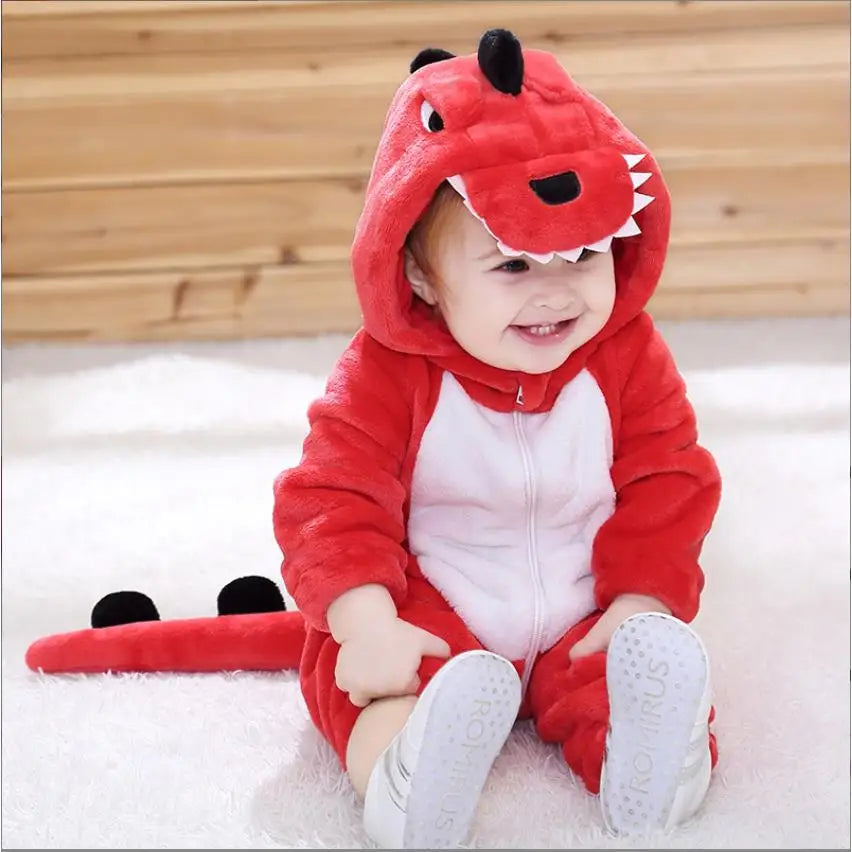 Kids Red Dinosaur Unisex Onesie