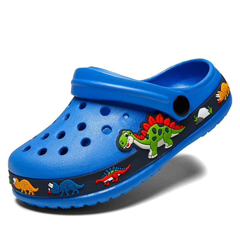 Blue Dinosaur Print Crocs