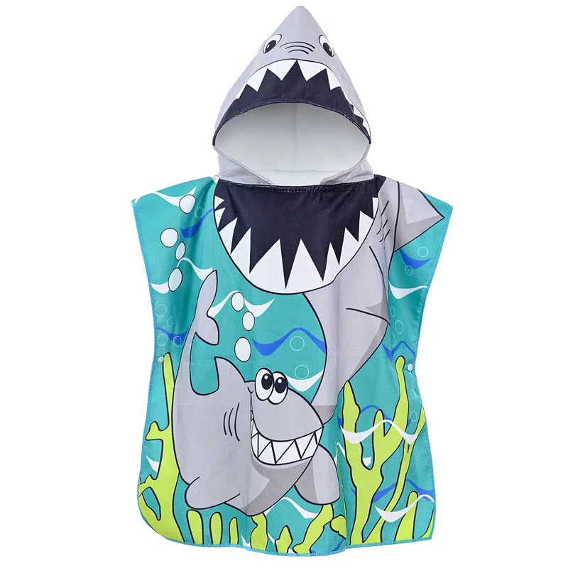 Shark Hooded Beach Towel 0-8 Years