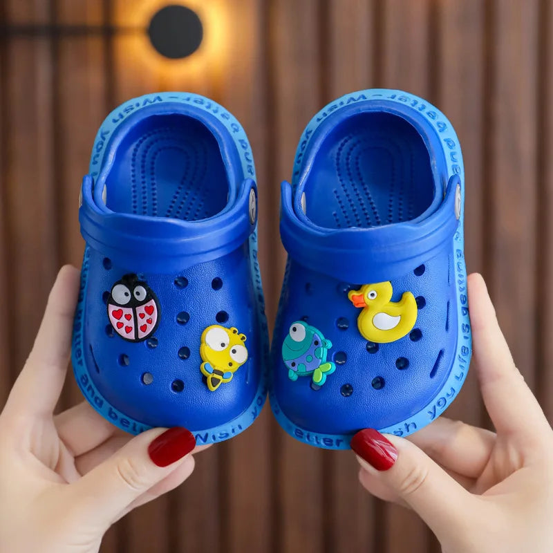 Dark Blue Anti-Slippery Kids Crocs