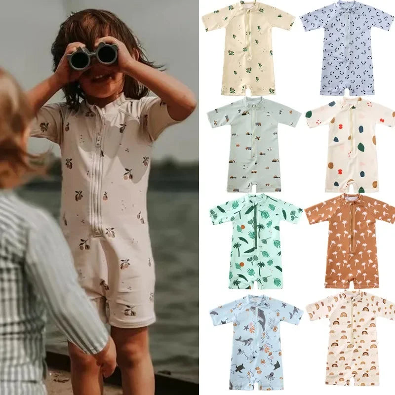 2024 Summer UPF50+ Long Sleeves One Piece Swimmers