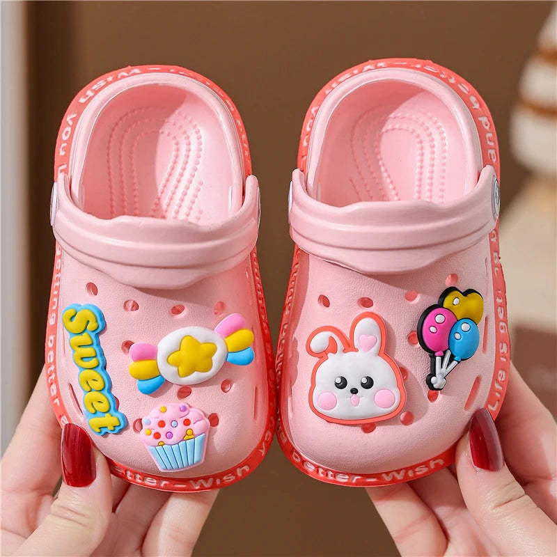 Pink Anti-Slippery Kids Crocs