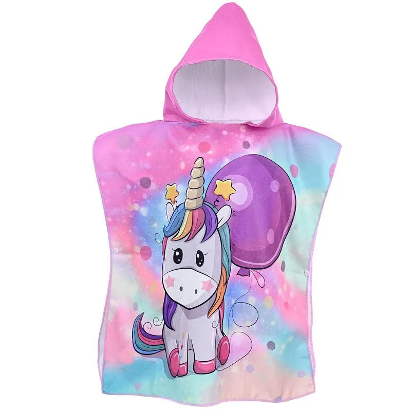 Unicorn Hooded Beach Towel 0-8 Years