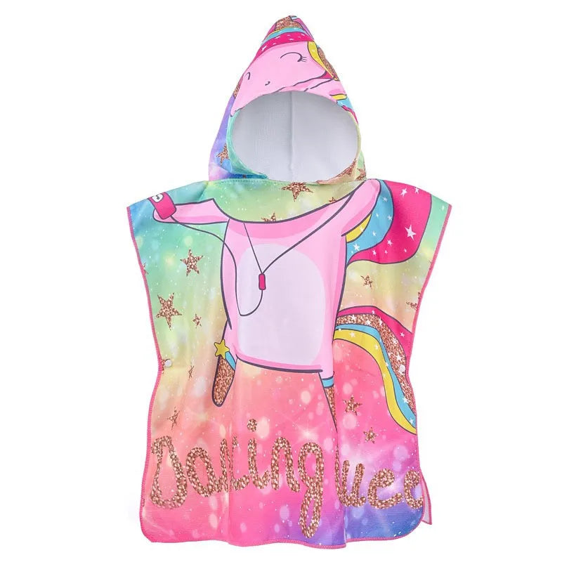 Princess Rainbow Hooded Beach Towel 0-8 Years