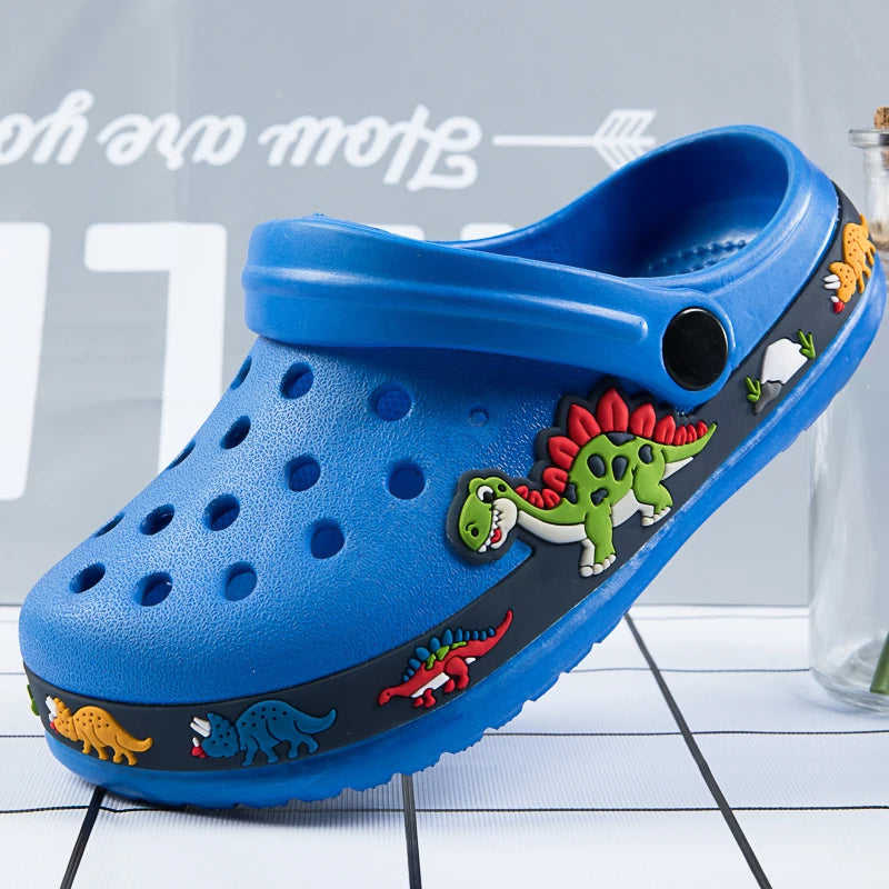 Blue Dinosaur Print Crocs