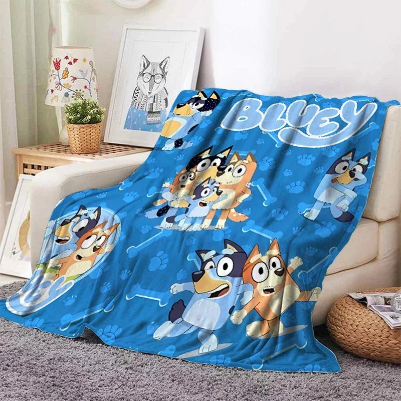 Blueys Plush Blanket Dark Blue