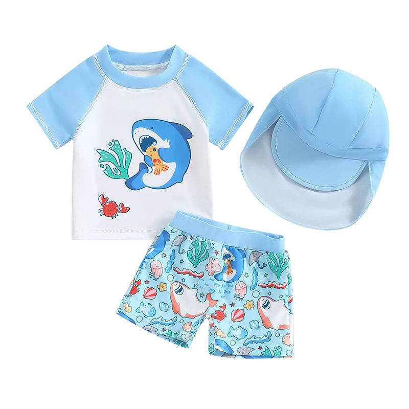 Baby Boys Shark Print Swimwear