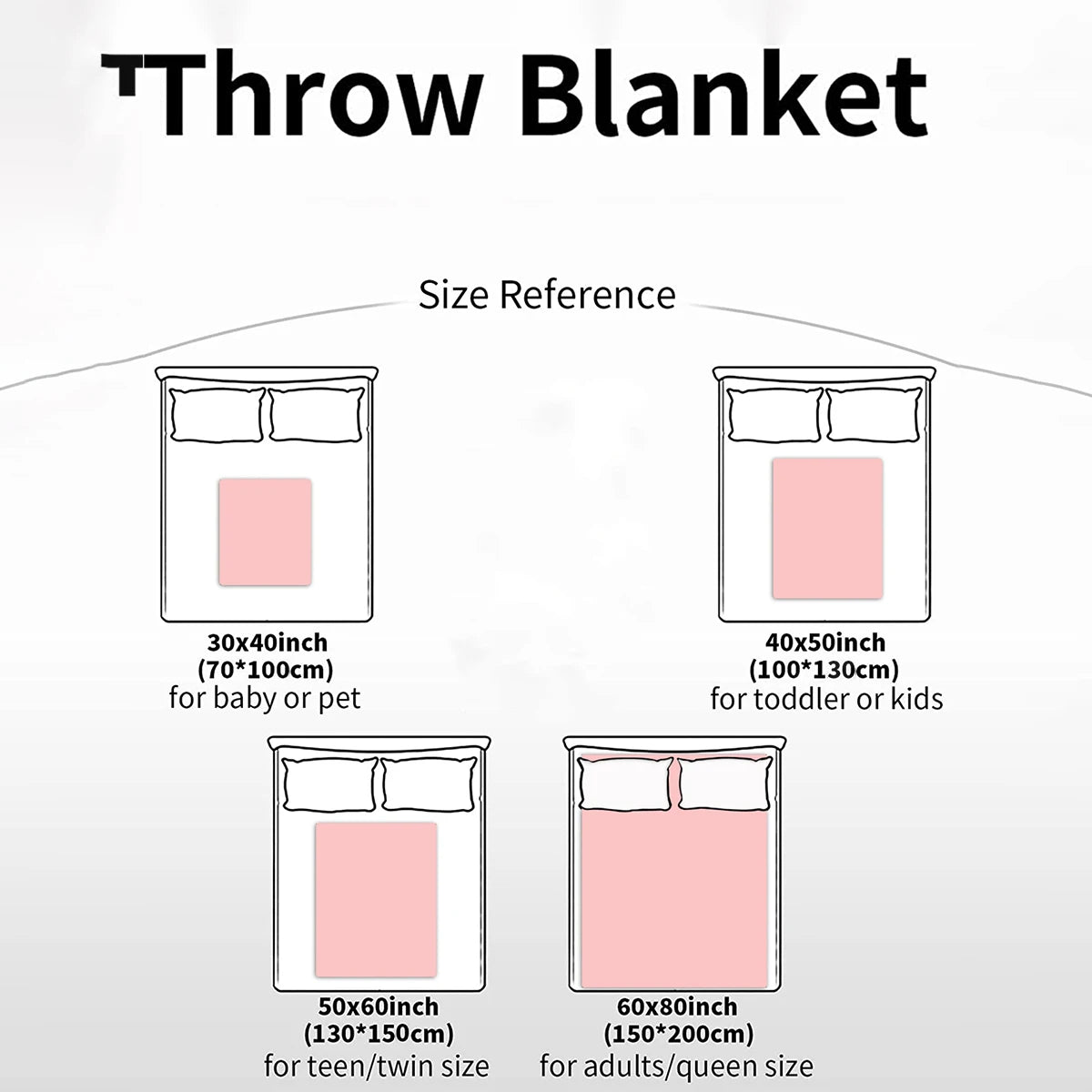 1pc Glow in The Dark Rainbow Throw Blanket,