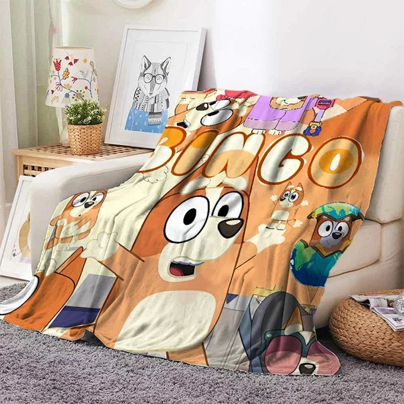 Blueys Plush Blanket Orange Brown